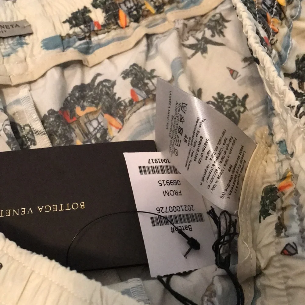 New Authentic Bottega Veneta Tropical Print Men's Swim Shorts size 48